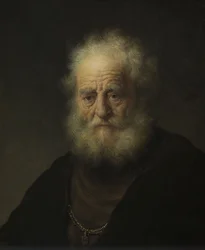 Studie van een Oude Man met een Gouden Ketting